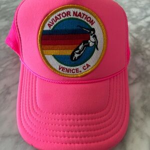Aviator Nation Neon Pink Mesh Hat